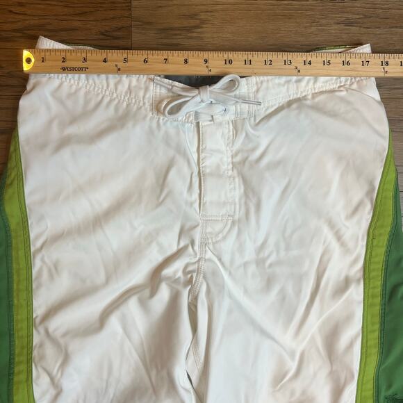 Abercrombie & Fitch White & Green Swim Trunks Surf‎ Board Shorts - Picture 3 of 11
